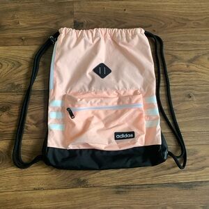 Adidas Pink/Black Draw String Bag